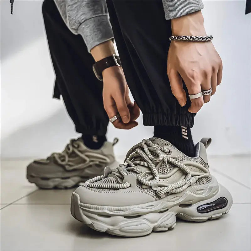2024 Platform Men Shoes Fashion Clunky Sneakers Casual Shoes Breathable Sports Dad Shoes Male Fitness Footwear Off White Shose Y2Bags
