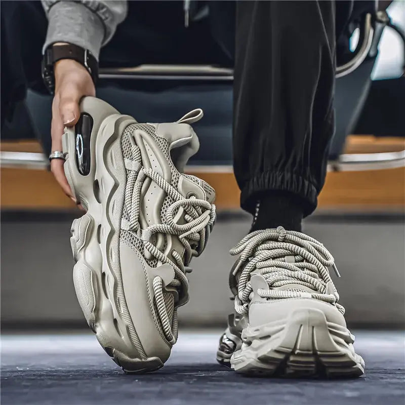 2024 Platform Men Shoes Fashion Clunky Sneakers Casual Shoes Breathable Sports Dad Shoes Male Fitness Footwear Off White Shose Y2Bags